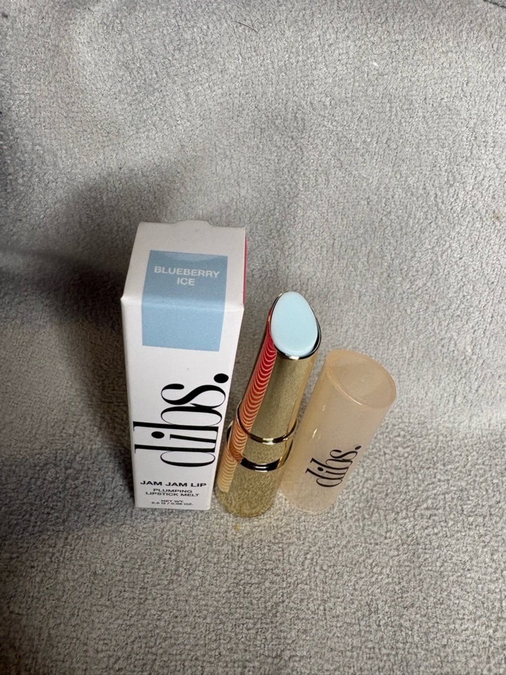 dibs. Jam Jam Lip Plumping Lipstick Melt shade Blueberry Ice Brand New in Box!!